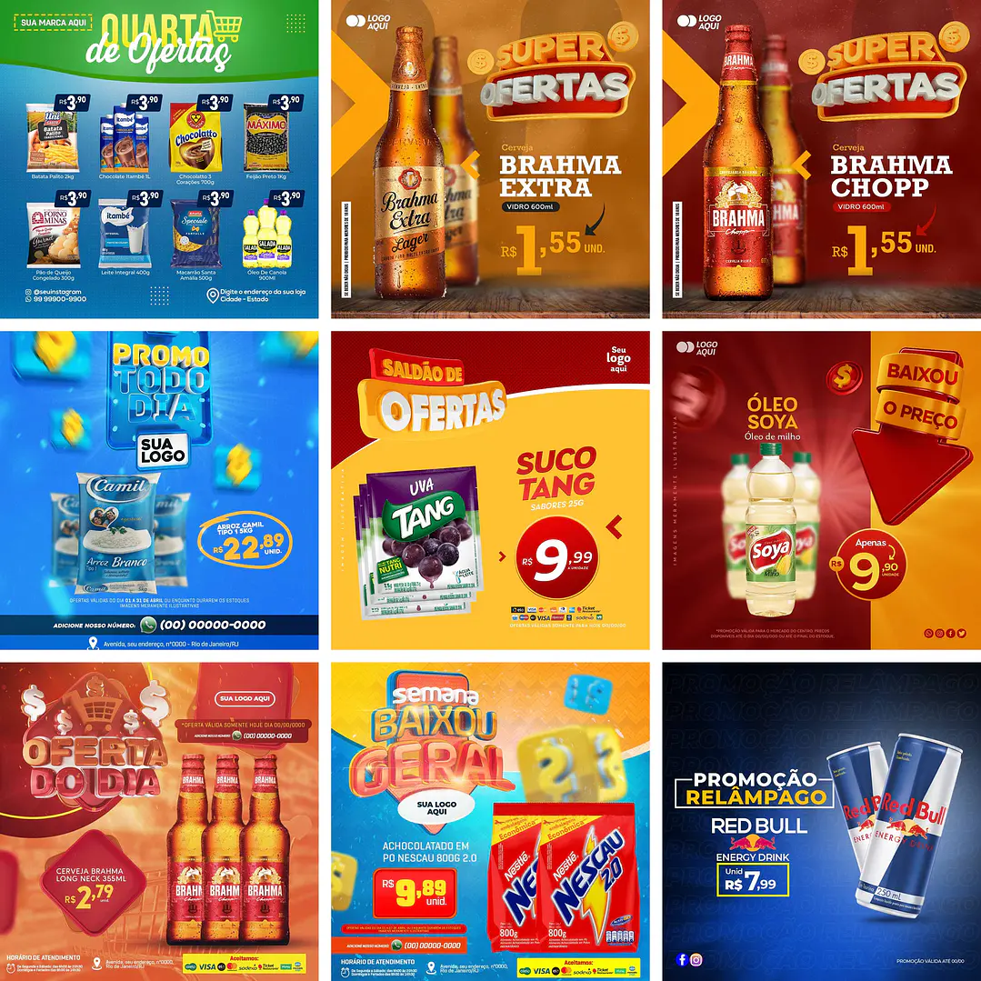 25 Artes Mídias Sociais Ofertas Promoção Editáveis Photoshop + Png 3