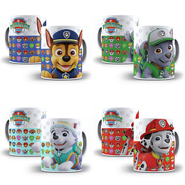 8 Artes para Caneca Patrulha Canina Patrol Arquivo em Jpge/Png