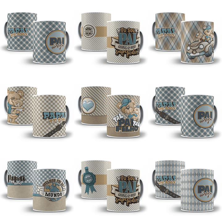 42 Artes para Caneca Dia dos Pais Sublimação Arquivo em Jpg/Png 3