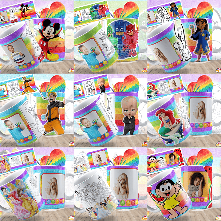 43 Artes Caneca Dia das Crianças Sublimação Editável em Photoshop 5