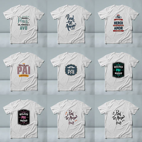 60 Artes para Camisa Dia dos Pais Arquivo em Jpg/Png