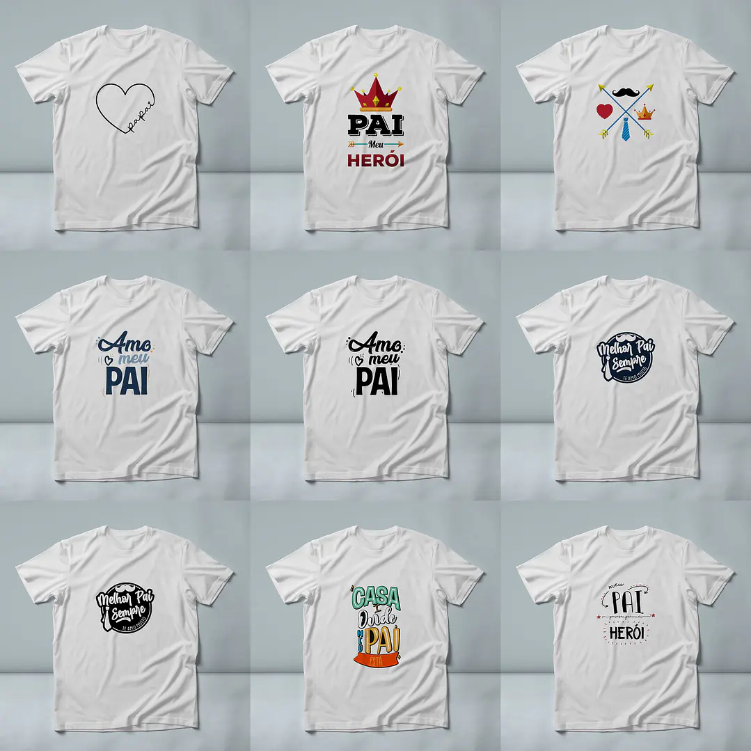 60 Artes para Camisa Dia dos Pais Arquivo em Jpg/Png 2