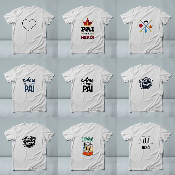 60 Artes para Camisa Dia dos Pais Arquivo em Jpg/Png 2