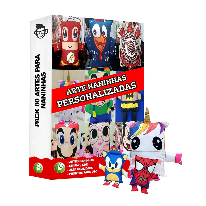 80 Artes para Naninhas Personalizadas Sublimação Editável em Corel Draw 1