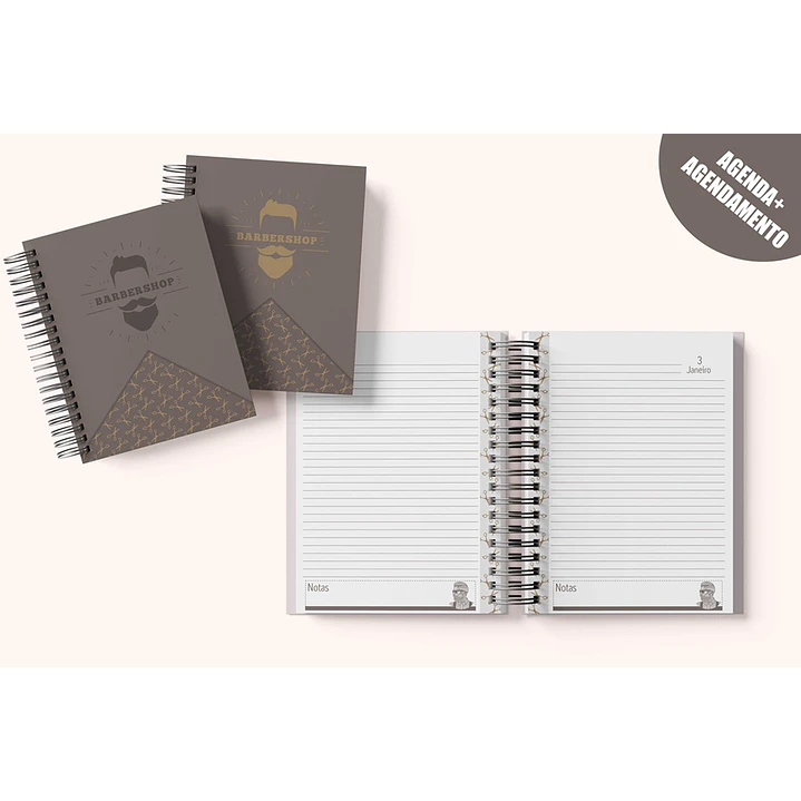 Arte para Agenda Barbearia Shop PDF 2022 2