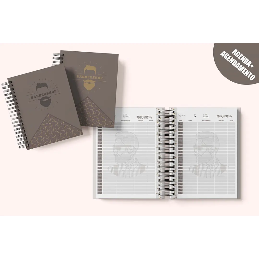 Arte para Agenda Barbearia Shop PDF 2022 3