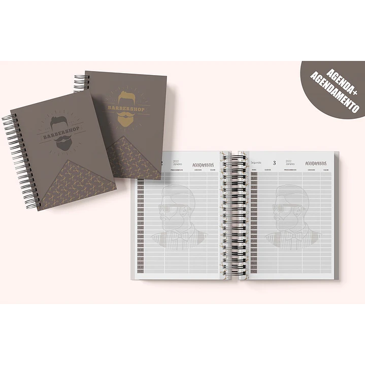Arte para Agenda Barbearia Shop PDF 2022 3
