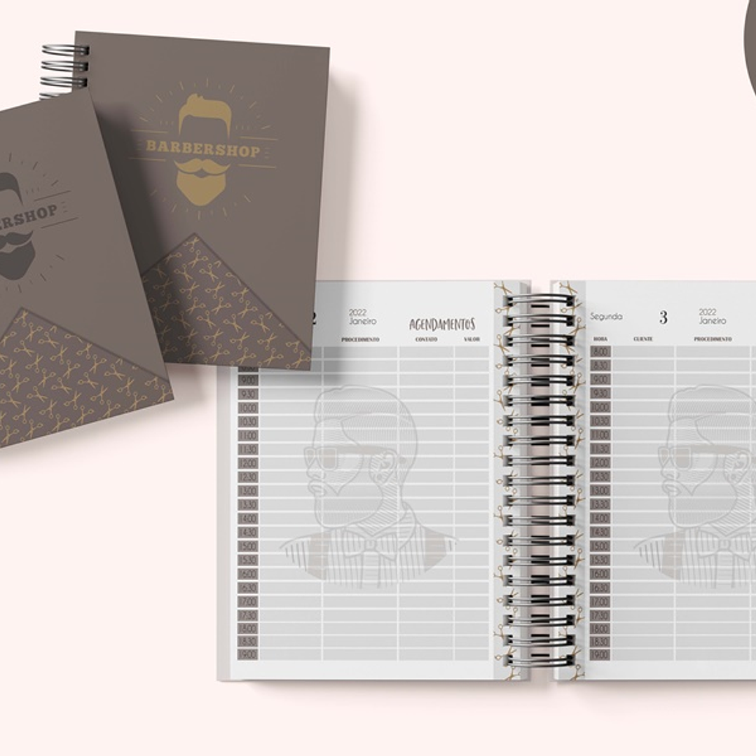 Arte para Agenda Barbearia Shop PDF 2022 3