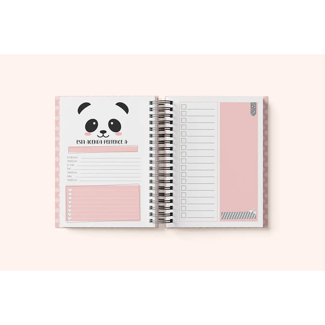 Arte para Agenda Panda Escolar Permanente 2022 PDF 3