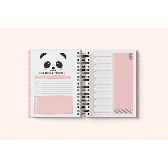 Arte para Agenda Panda Escolar Permanente 2022 PDF