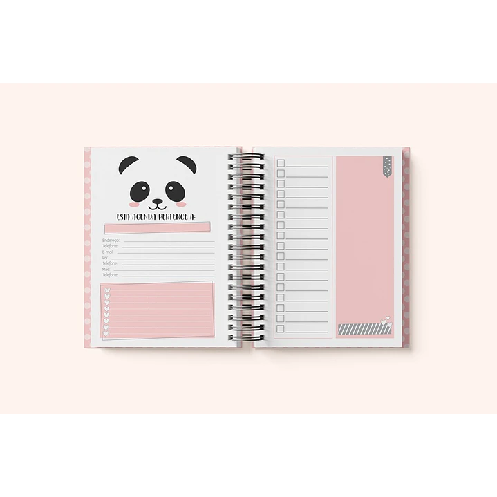 Arte para Agenda Panda Escolar Permanente 2022 PDF 3