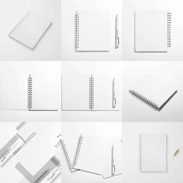 Mockup para Agendas Planner Cardenos em Psd 2