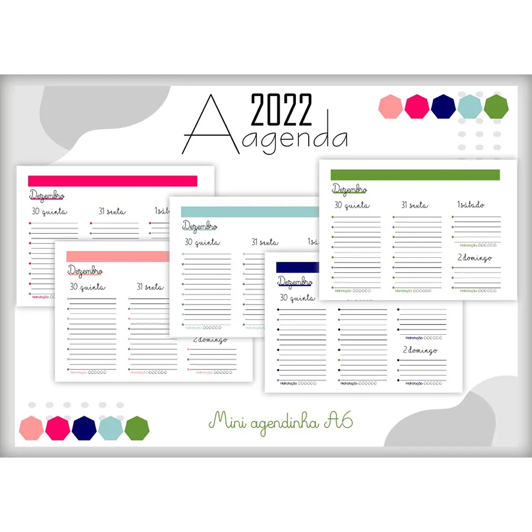 Pacote Kit 43 Artes Agendas 2022 Arquivos Pdf e Jpge 2