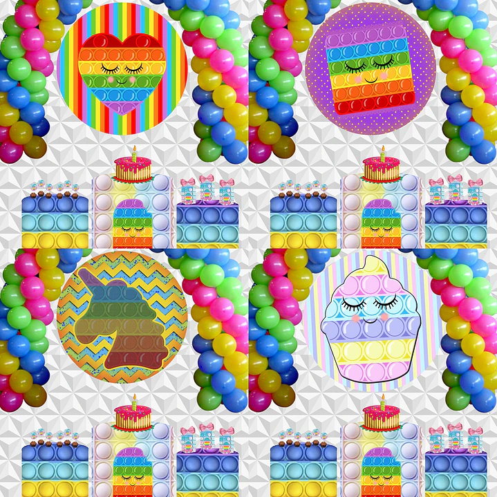 Pacote Artes Festa Pop It Painel Balinhas Arquivos Svg Dxf Pdf Png 2
