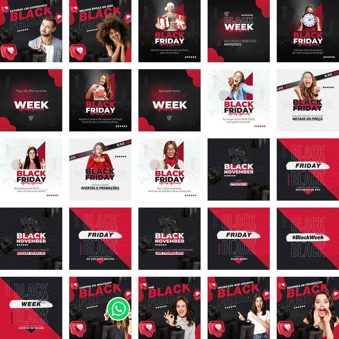 Pack Canva Black Friday Templates Editáveis 200 Artes + Bônus 2