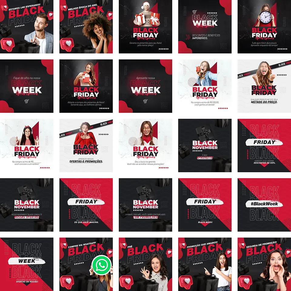 Pack Canva Black Friday Templates Editáveis 200 Artes + Bônus 2