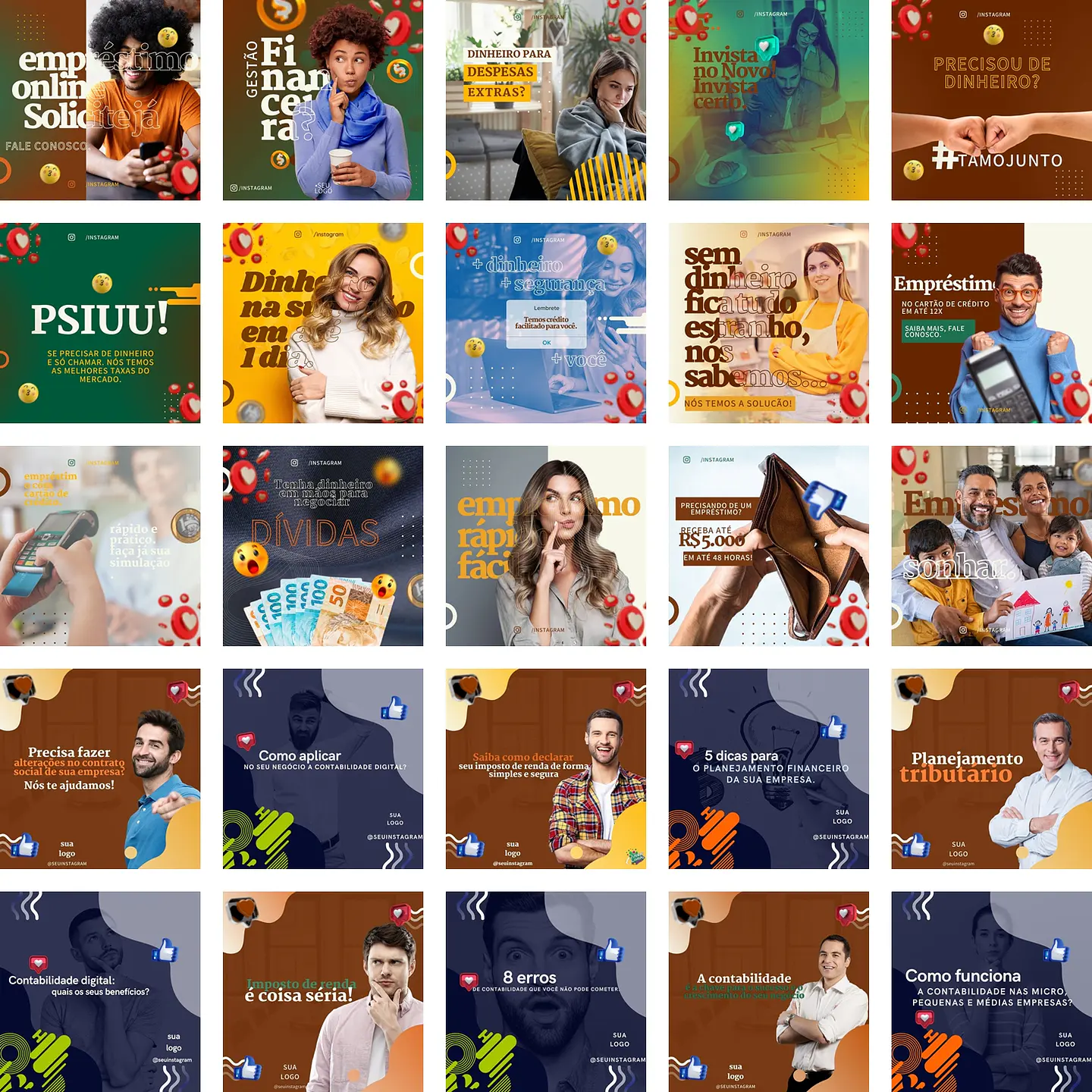 Pack Canva Contabilidade Templates Editáveis 230 Artes + Bônus 1