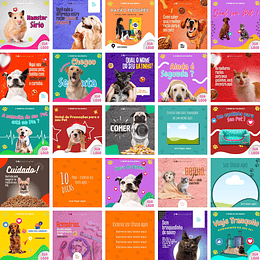 Pack Canva Petshop Pet Shop Templates Editáveis 360 Artes + Bônus