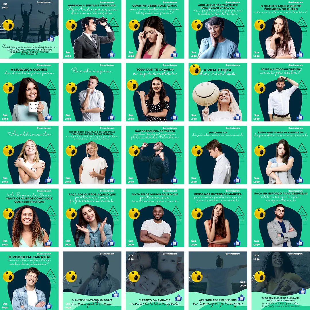 Pack Canva Psicologos Templates Editáveis 220 Artes + Bônus 1