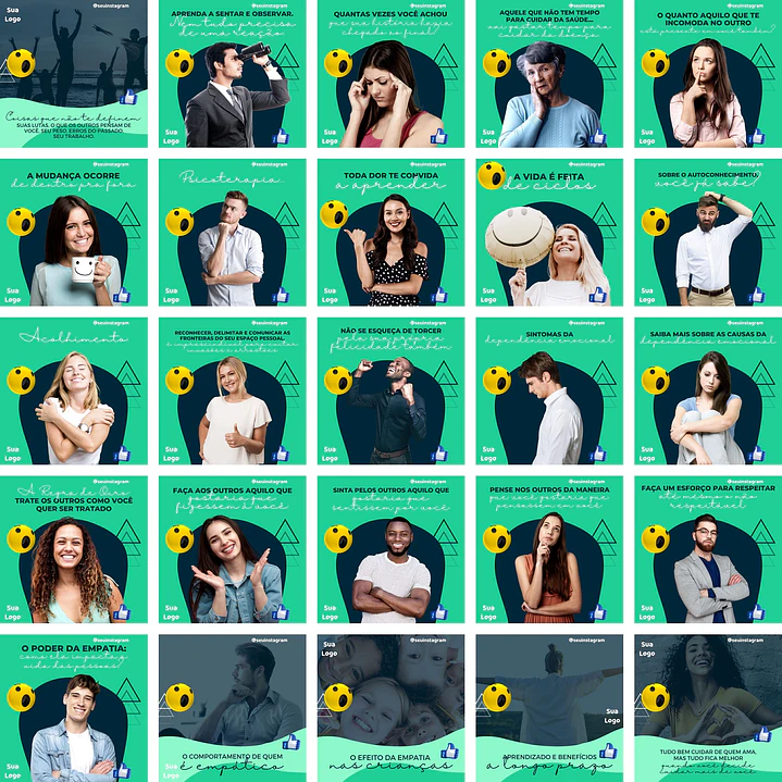 Pack Canva Psicologos Templates Editáveis 220 Artes + Bônus 1