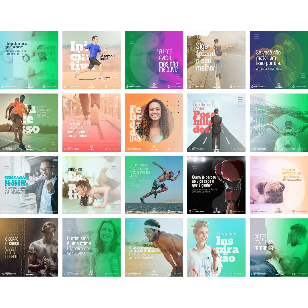 Pack Canva Coach Templates Editáveis 20 Artes + Bônus 1