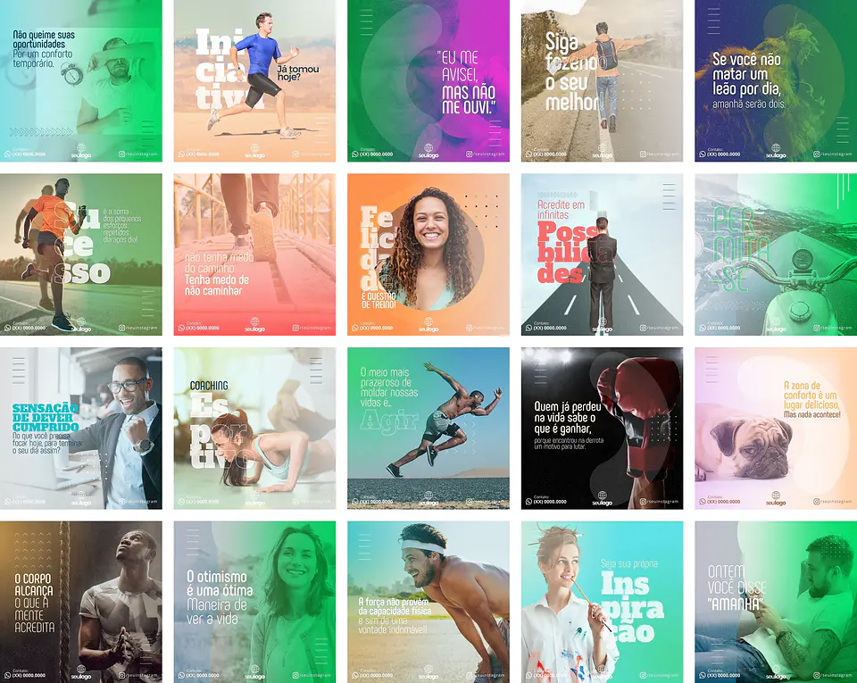 Pack Canva Coach Templates Editáveis 20 Artes + Bônus 1