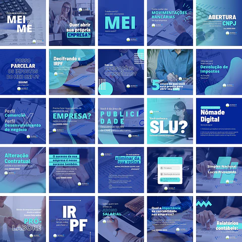 Pack Canva Contabilidade 2.0 Templates Editáveis 25 Artes + Bônus