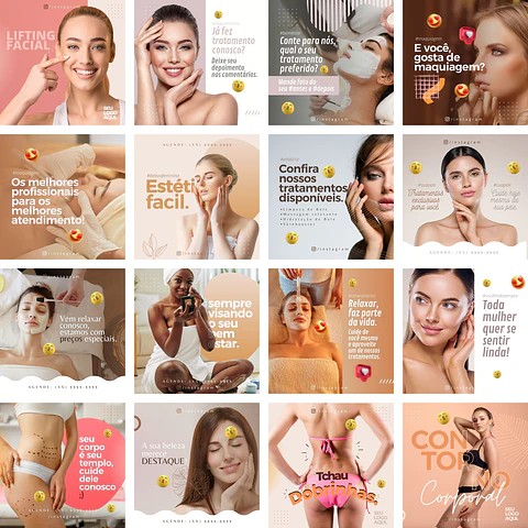 Pack Canva Estética Templates Editáveis 35 Artes + Bônus