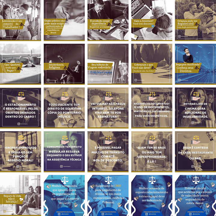 Pack Canva Advogado 3.0 Templates Editáveis 50 Artes + Bônus 1