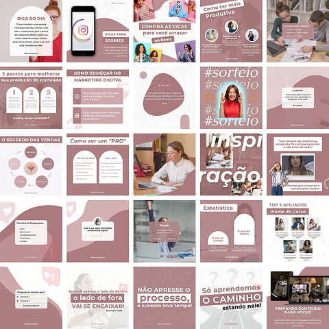 Pack Canva marketing Digital 2.0 Templates Editáveis 25 Artes + Bônus