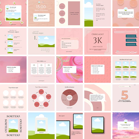 Pack Canva Feed Post Instagram 3.0 Templates Editáveis 100 Artes + Bônus