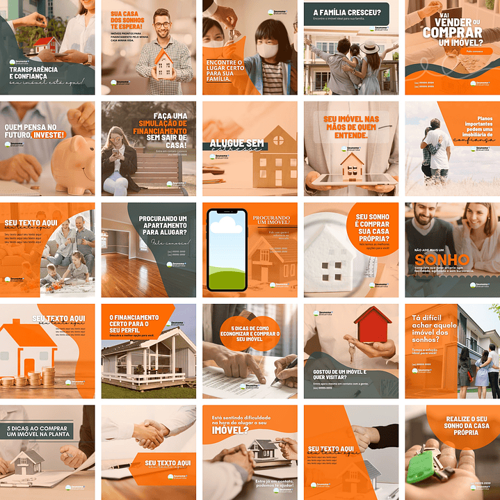 Pack Canva Imobiliária Imoveis Templates Editáveis 25 Artes + Bônus 1