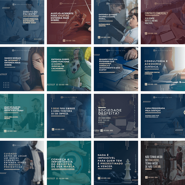Pack Canva Advogado Templates Editáveis 40 Artes + Bônus 2