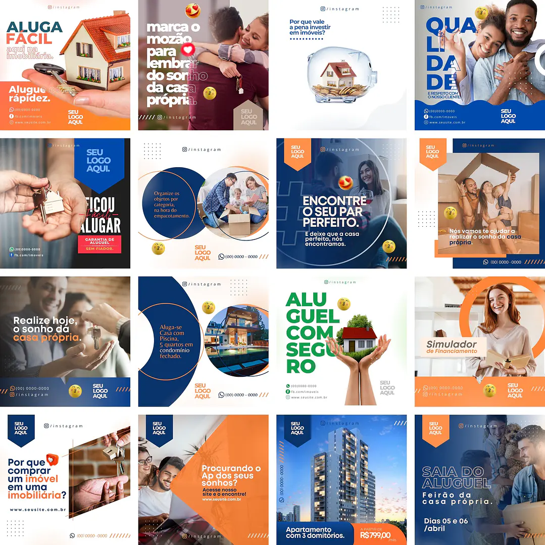 Pack Canva imobiliária Templates Editáveis 30 Artes + Bônus 2