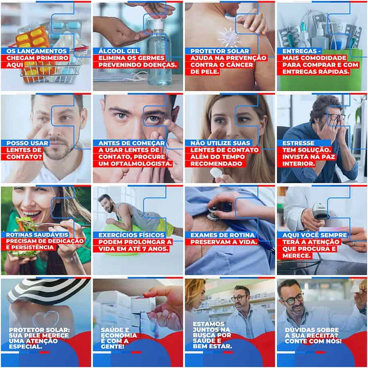 Pack Canva Farmácia Drogaria Templates Editáveis 200 Artes + Legendas 5