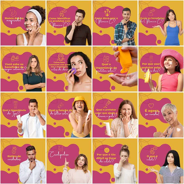Pack Canva Estética Beleza Templates Editáveis 200 Artes + Legendas 2