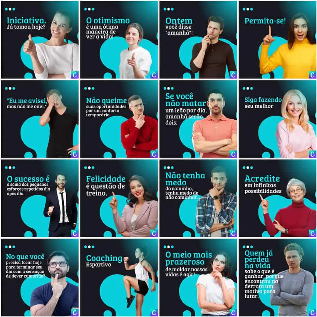 Pack Canva Coach Templates Editáveis 200 Artes + Legendas 2