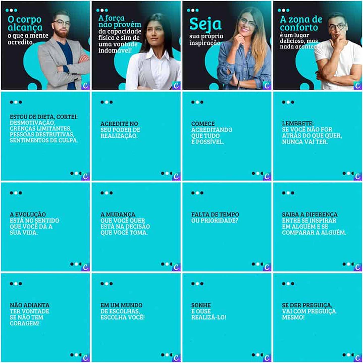 Pack Canva Coach Templates Editáveis 200 Artes + Legendas 12