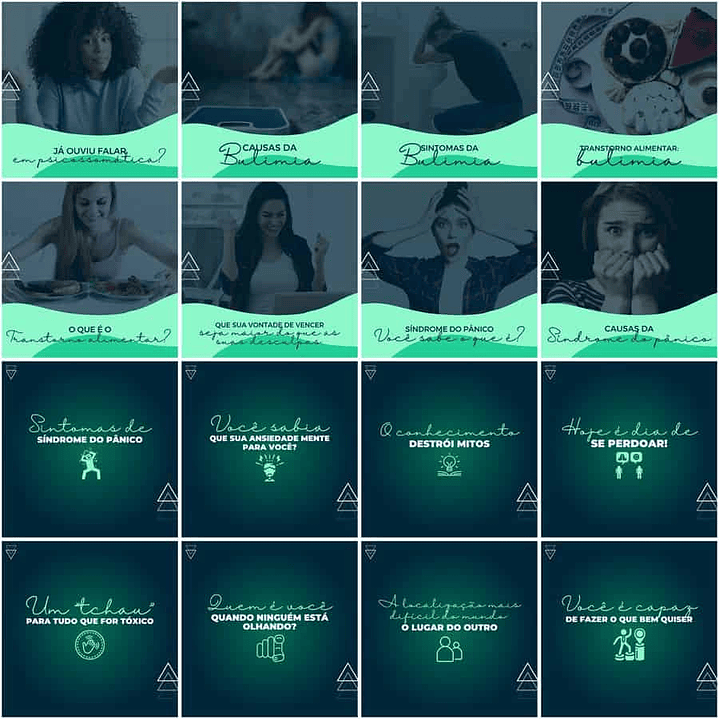 Pack Canva Psigologo Psicologia Templates Editáveis 200 Artes + Legendas 3