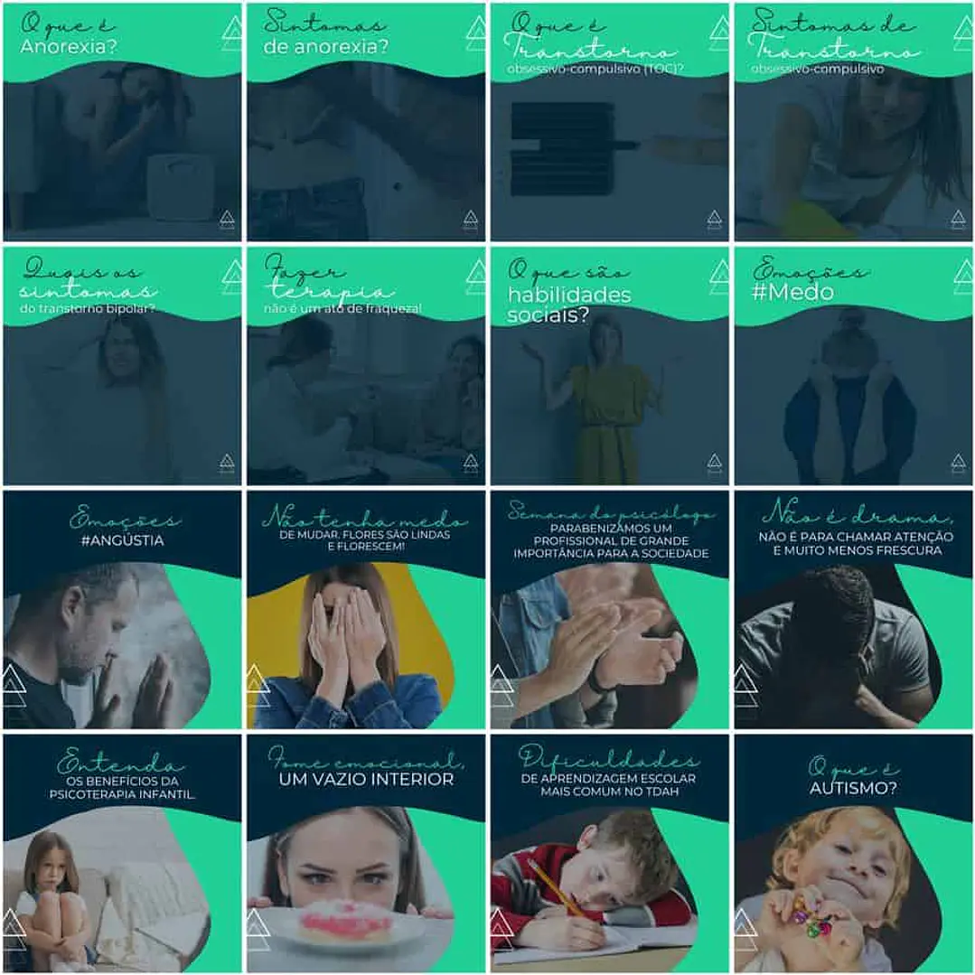 Pack Canva Psigologo Psicologia Templates Editáveis 200 Artes + Legendas 6
