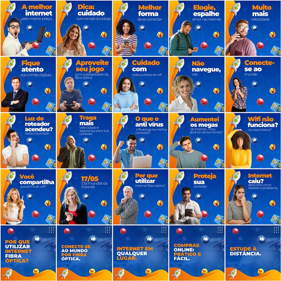 Pack Canva Provedor de Internet Templates Editáveis 200 Artes + Legendas 2