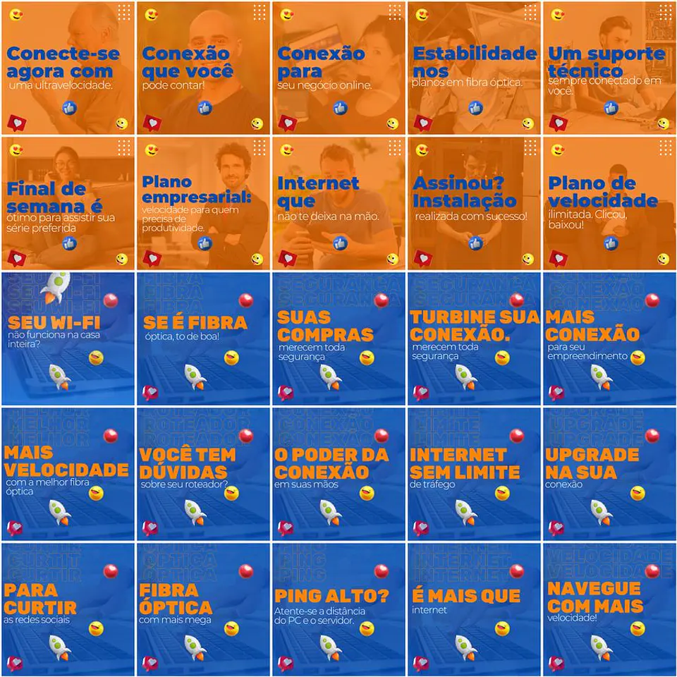 Pack Canva Provedor de Internet Templates Editáveis 200 Artes + Legendas 5