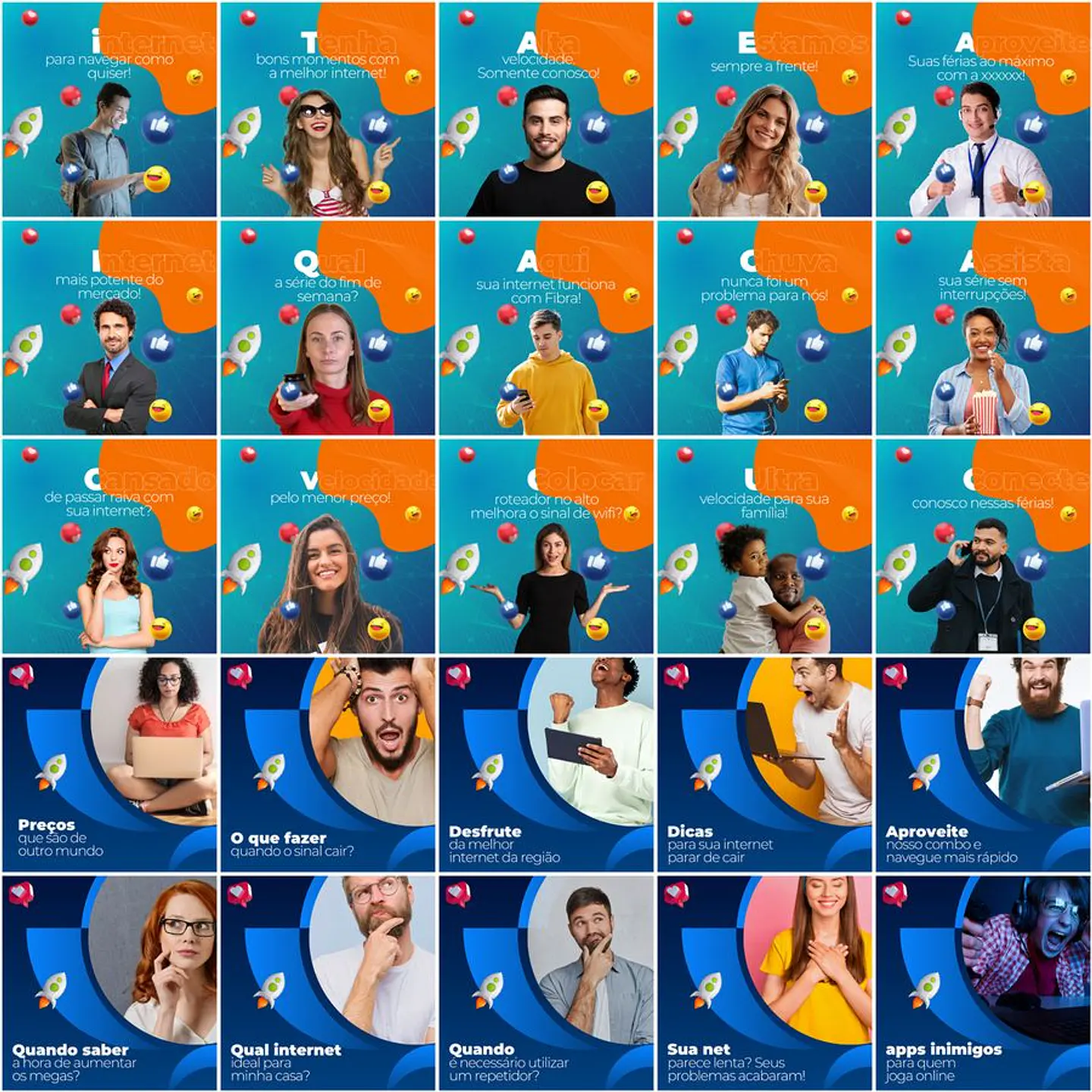 Pack Canva Provedor de Internet Templates Editáveis 200 Artes + Legendas 3