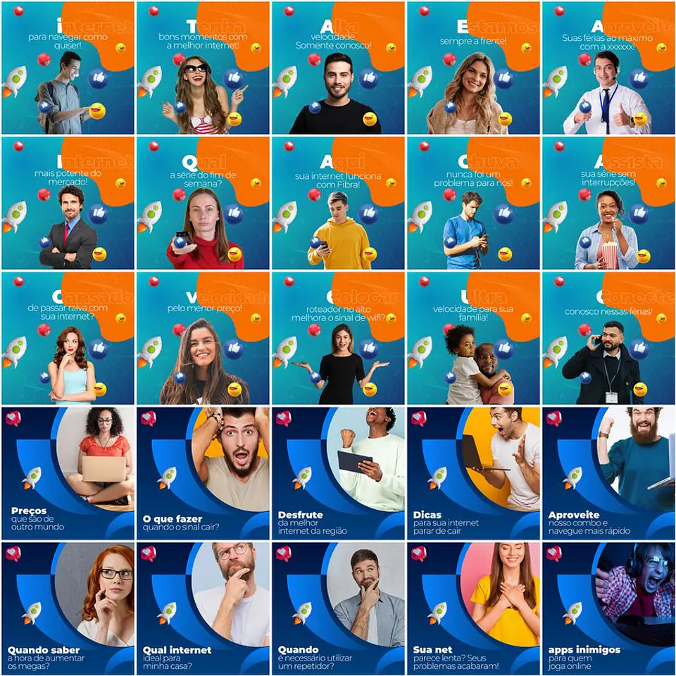 Pack Canva Provedor de Internet Templates Editáveis 200 Artes + Legendas 3