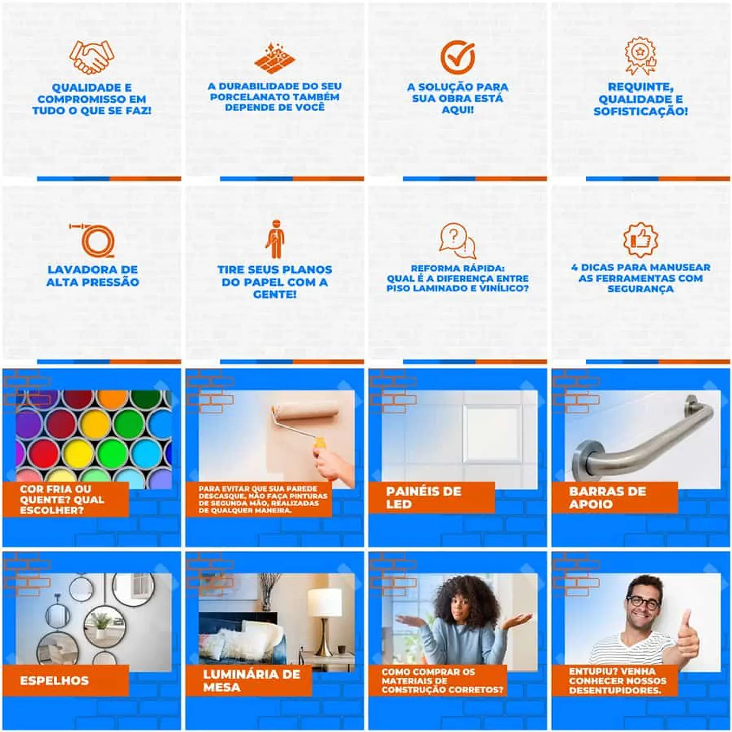 Pack Canva Materiais de Construção Templates Editáveis 200 Artes + Legendas 11