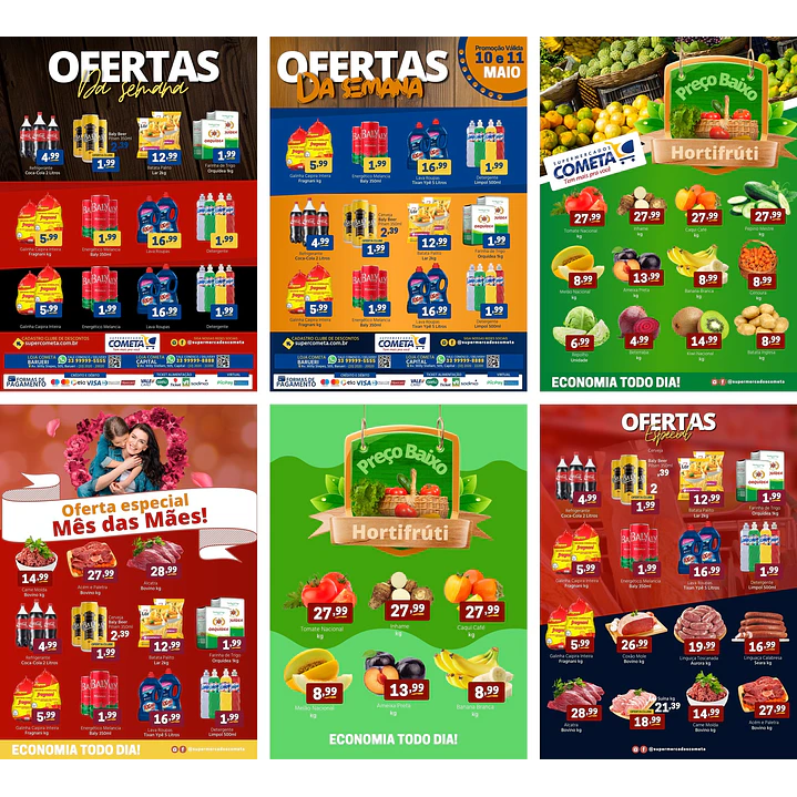 Pack Canva Encartes Supermercado Templates Editáveis 20 Artes 1