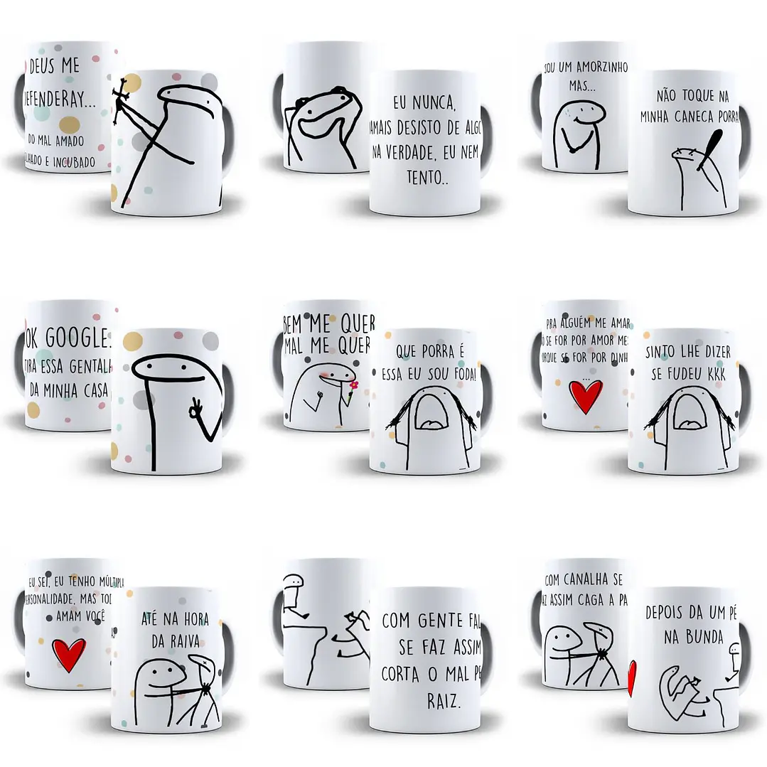 30 Artes Caneca Flork Editável em Corel Draw + Png 1