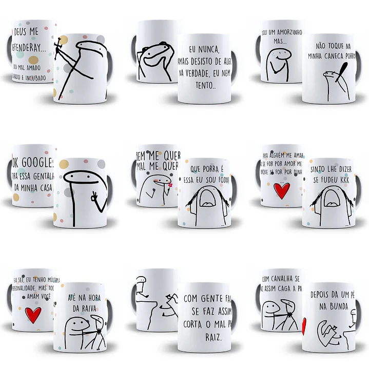 30 Artes Caneca Flork Editável em Corel Draw + Png 1