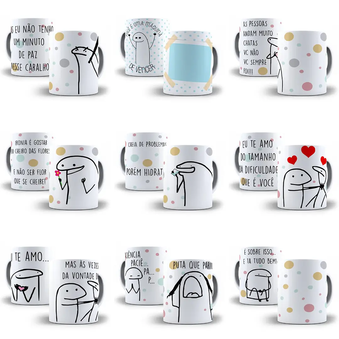 30 Artes Caneca Flork Editável em Corel Draw + Png 2