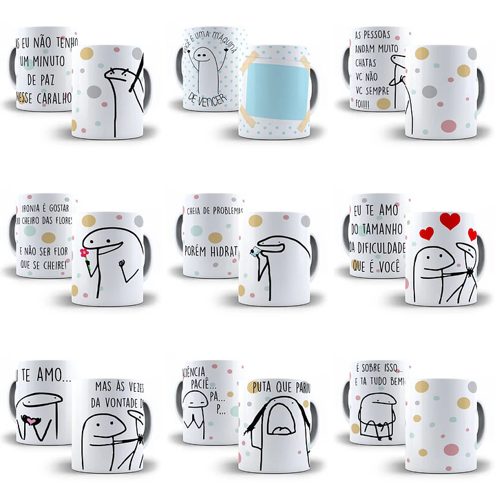 30 Artes Caneca Flork Editável em Corel Draw + Png 2